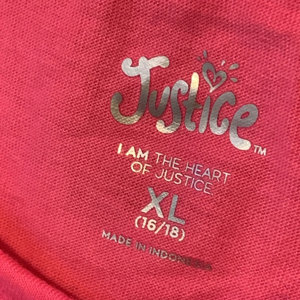 Justice Girls Pink “I Am More Than Enough” Glitter Graphic Tank Top - NWOT